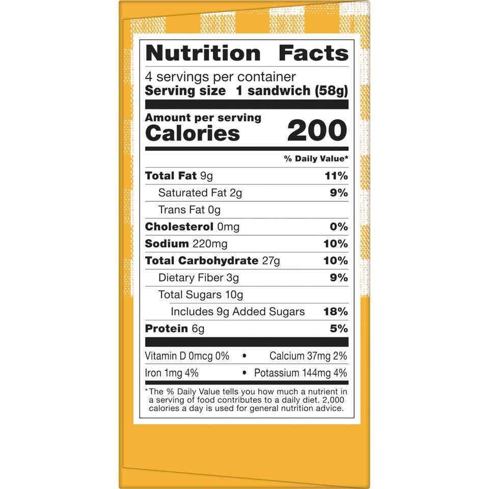 Peanut Butter & Honey Spread Frozen Sandwiches