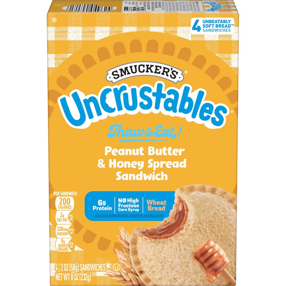 Peanut Butter & Honey Spread Frozen Sandwiches