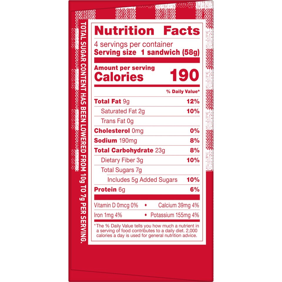 Nutrition Facts Of Peanut Butter And Jelly Sandwich Reduced Sugar Peanut Butter & Strawberry Spread Sandwich on Wheat